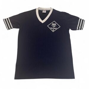 VTG 80s Cub Scouts V Neck Ringer Tee Youth Large 14 - 16 Jerzees by Russell USA